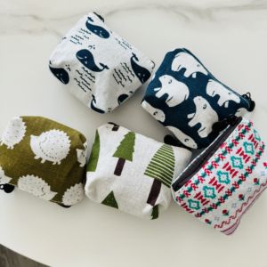 Porte-clés personnalisé en coton pour femmes, pochette à fermeture éclair, porte-monnaie, portefeuille - Product Image 5