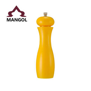 Moulin à poivre Mangol, forme cylindrique, couvercle métallique hermétique, moulin à épices manuel, couleur orange MG746-8 - Product Image 5