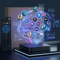 Boîtier Android TV Sumavision Android 9.0 personnalisé 2 Go + 8 Go 4K 8K WIFI5 Quad Core HDR/H265 avec télécommande vocale Bluetooth et garantie de 12 mois