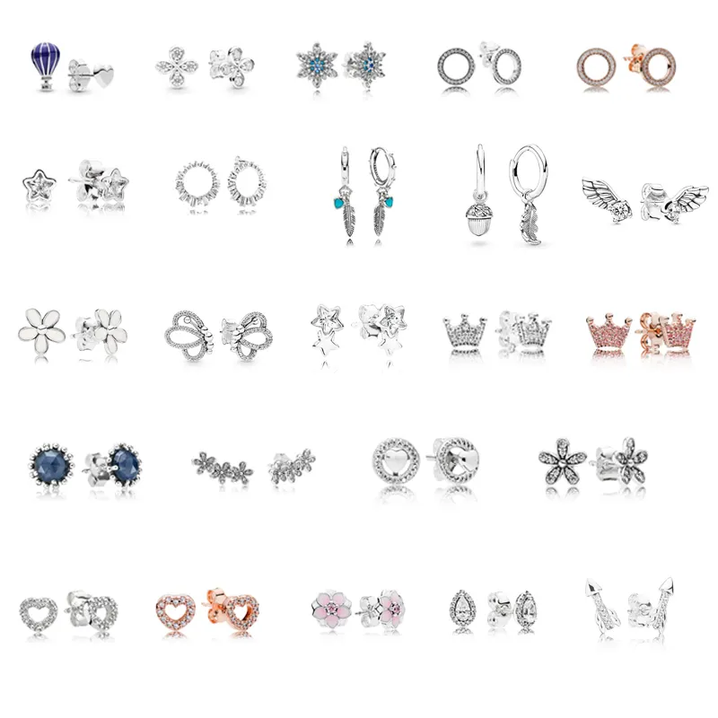 BNX Jewelry sterling silver 925 non piercing earrings cubic zircon for women 4 Prongs Setting earring