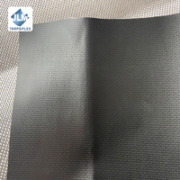 Bâche en tissu PVC enduit imperméable noir, légère (380-500 g/m²), simple face, pour housses de protection d'équipement