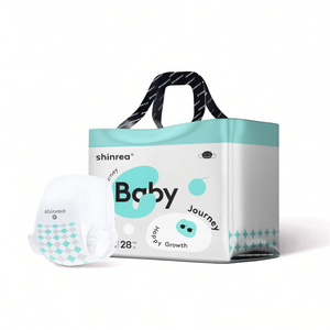 Pañales Desechables Shinrea Premium para Bebé, Tipo Pantalón, 100% Poliéster, Suaves y Transpirables, Prevención de Fugas 3D, Superficie Seca, 27-35 Libras - Product Image 1