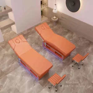 Hochey 전기 치료 의자 전문 미용실 의자 흰색 가죽 문신 침대 의료 전기 PU/PVC 마사지 침대
