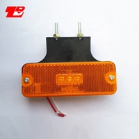 Clignotant latéral rectangulaire de 4 pouces, feu de Bus de voiture, 3led avec lentille réflexe