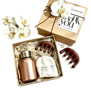 Set de Regalo de Boda de 3 Piezas: Termo, Peine de Madera para Masajes y Antifaz para Dormir, para Invitados y Damas de Honor, Regalos de Agradecimiento - Product Image 1