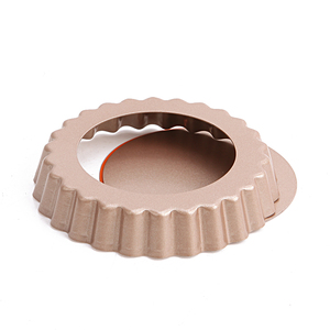 WK9022 Chefmade ถาดรองจานพายทรงกลมขนาดเล็ก4นิ้วใช้ซ้ำได้เกรดอาหารขนาดเล็กเครื่องมืออบร้อนทำจากเหล็กคาร์บอน - Product Image 2