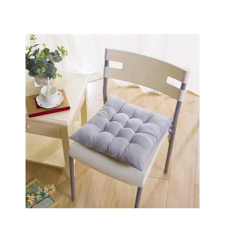 washable and durable tie back cushion wholesale price cushion pillows with pp silk inserted office chair seat cushion