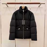 Veste d'hiver vintage en duvet pour homme, coupe slim, coupe-vent, classique, noire, décontractée, de luxe, Zeg na.