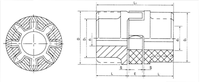 Accouplements de transmission de puissance OEM en acier XL1 C45, coupleur rigide à structure griffe/araignée pour imprimante 3D, couple de 2000 N-m, 5000 tr/min