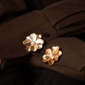 Cubrebotones de Moda con Flores para Mujer, Elegantes Clips para Mangas de Blusas, Camisas y Vestidos, Estilo Puño con Pedrería, Tendencia de <span class=keywords><strong>Instagram</strong></span> - Product Image 1