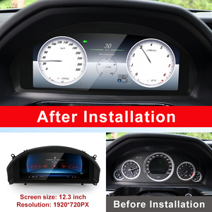 Compteur de vitesse numérique LCD 12,3 pouces pour Mercedes Benz Classe E W207 A207 NTG4.0, mise à niveau et adaptation - Product Image 3