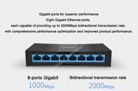 Switch Gigabit TP-Link TL-SG1008M de 8 Puertos, 1000Mbps Ethernet RJ45, Concentrador de Red LAN con 1 Año de Garantía