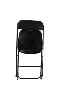 Chaise pliante en plastique noir moderne et simple, légère et portable, pour extérieur, stade et concert – Vente en gros usine