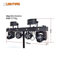 Ensemble d'éclairage DJ portable avec support, nouveau modèle Gig Bar, 2 projecteurs LED PAR 6x5W RGBW 4-en-1, lumière disco mobile