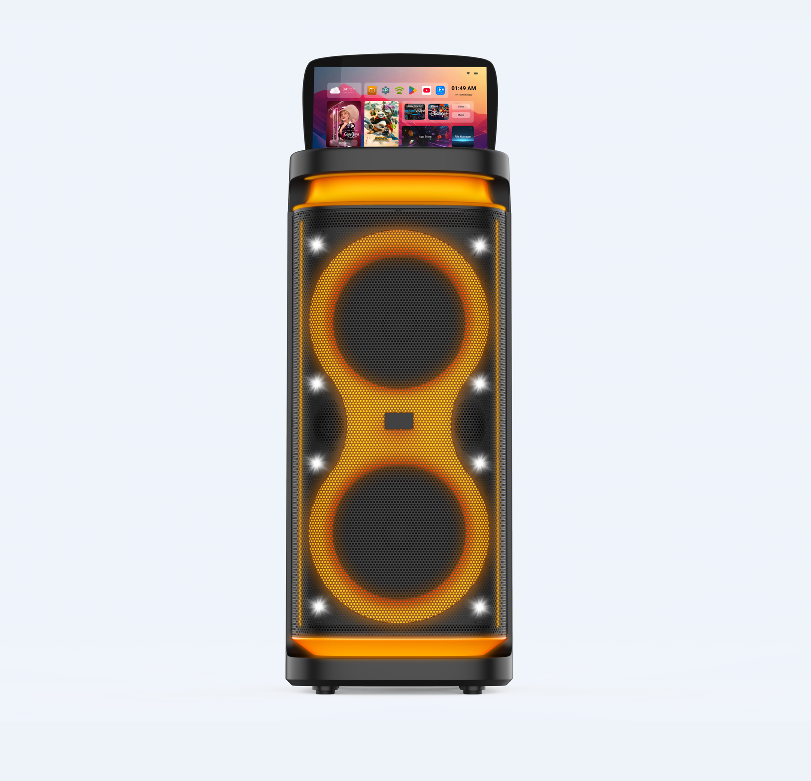 For <strong>2026</strong> New ALL-IN-ONE Powerful Karaoke Video <strong>Speaker</strong> Dual 10''inch Bass Woofer <strong>100W</strong> <strong>Bluetooth</strong> USB <strong>Speaker</strong> with Touch Screen