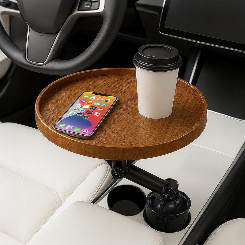 360 Rotating Wooden Car Tray and