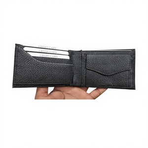 Portefeuille court en cuir véritable pour homme, motif étoile brodé, fermeture ouverte, étanche, idéal comme cadeau - Vente en gros BS INTERNATIONAL - Product Image 2