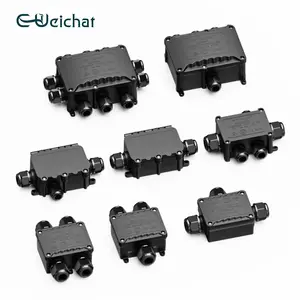 E-Weichat กล่องเชื่อมต่อสายไฟฟ้าพลาสติก,กล่องเชื่อมต่อกันน้ำ Ip68สำหรับกลางแจ้ง