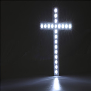 Iglesia blanco iluminación led luces de hadas de uso para cementerio led <span class=keywords><strong>Cruz</strong></span> luz 21leds - Product Image 5