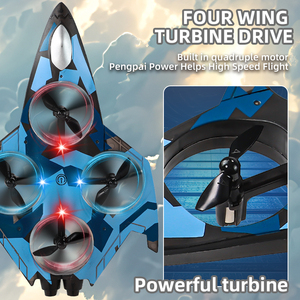 Xy117 Stijl Stunt Rc Straaljager Voor Beginners Handbediening Met Led Backlight <span class=keywords><strong>2</strong></span>.4Ghz Motor Power Headless Model - Product Image 4