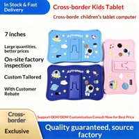 Tablet Infantil Android MTK de 7 Pulgadas, 4GB+128GB, con Funda de Silicona 3D de Astronauta y Soporte, Resistente a Caídas, con Logotipo Personalizado
