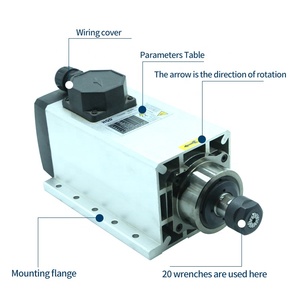 Motor Spindle Gdz <span class=keywords><strong>Gdf</strong></span> de 80 mm, 2.2 kW, 4 kW, Refrigerado por Aire, 24000 rpm, Kit Atc Hqd, Refrigeración, 3.5 kW, 18000 rpm, 800 W, Er11 Cuadrado, Cnc - Product Image 6