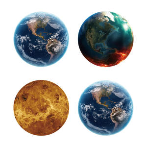 Posavasos Redondo de Corcho y Cerámica Serie Planet de Source Factory, Impresión UV, Aislante Térmico, Antideslizante, Absorbente de Agua, Promocional - Product Image 4