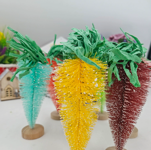 DAMAI Wholesale <b>Easter</b> Decor Carrot Mini Snowy Pine <b>Trees</b> 7 Colors Optional Ornaments for Holiday Party Festival <b>Decoration</b> - Product Image 1