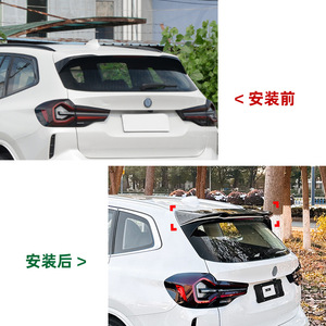 Bmw X3 G01 Rear Spoiler Piano Black Carbon Fiber Texture Ducktail Trunk Wing 2018+ - Product Image 4