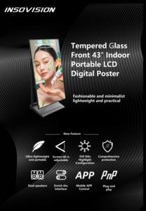 Pantalla LCD Digital Portátil de 43 Pulgadas y 550 Nits para Interiores, 1920x1080, Android 10, Control en la Nube, NFC, Soporte con Ruedas, Publicidad Vertical - Product Image 2