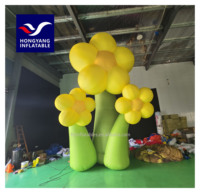 Fleur gonflable publicitaire géante pour décor extérieur