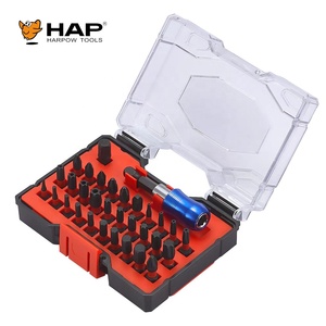 Jeu d'embouts de tournevis pour outils ménagers Jeu d'embouts de tournevis à percussion 32 pièces pour perceuses et tournevis Assortiment de forets en acier dans une mallette de rangement - Product Image 2