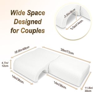 Oreiller à câlin ergonomique en mousse à mémoire de forme pour dormeurs latéraux Oreiller pour couples avec trou pour bras - Product Image 1