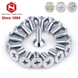 Tornillo de máquina de cabeza avellanada con ranura cruzada de acero al carbono, zincado, directo de fábrica - Product Image 1