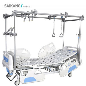 GB4e 3 Krukken Multifunctionele Verstelbare Medische Meubels Ziekenhuis Handleiding Lumbale Orthopedische Tractie <span class=keywords><strong>Bed</strong></span> Met Wielen - Product Image 5