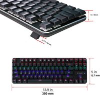 Clavier de jeu à 87 touches, de style moderne, similaire à K552, parfait pour jeu mécanique, rvb, vente en gros