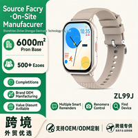 Montre connectée carrée avec fonction d'appel, surveillance de la pression artérielle, suivi du sommeil et suivi de la forme physique