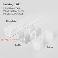 Tube flexible en silicone pour néon LED, décoration d'intérieur, pliable, découpable, bande lumineuse LED en silicone 10*10mm avec indice de protection IP67
