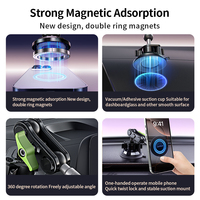 Support magnétique pour téléphone de voiture Lanparte, support de téléphone réglable à 360 degrés en métal avec ventouse adhésive pour tableau de bord de voiture