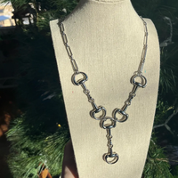 Collier personnalisé en forme de mors de cheval, collier lariat, acier inoxydable 316L, étanche, bijoux de style cheval