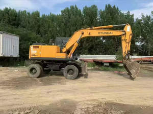 Excavadora de ruedas diésel hidráulica usada Original Hyundai 150W-7, tamaño mediano, excelentes condiciones de trabajo, núcleo de engranaje, precio bajo, venta - Product Image 2