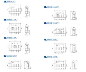 Zwg 2.5mm Pitch bb2500 pin Lithium-ion sạc pin kết nối máy tính xách tay pin kết nối SMT 3 pin Pin kết nối