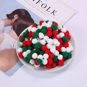 Vente en gros de 1000 pièces boule à <span class=keywords><strong>pompon</strong></span> de 3cm pompons de couleurs assorties balles de peluche pour fournitures de passe-temps et matériel de bricolage créatif - Product Image 2