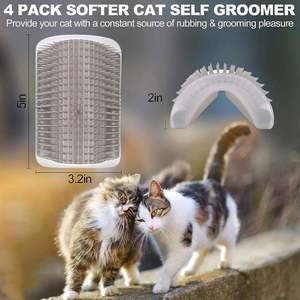 MAIRUN Dog Shedding <b>Wall</b> <b>Corner</b> Grooming Brush Tool Plastic Self Cleaning Remover Comb 3 Colors - Product Image 5