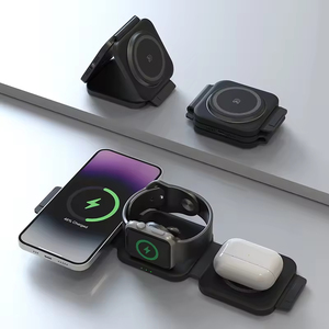 Estación de Carga Inalámbrica Magnética Rápida 3 en 1 Plegable de Última Generación 2026, 15W, Material de PC, Cargador para iPhone y Micrófono - Product Image 5