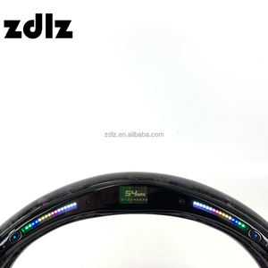 LED viola polvere volante in fibra di carbonio forgiato per VW Volkswagen <span class=keywords><strong>Golf</strong></span> <span class=keywords><strong>7</strong></span> MK7 Tiguan Passat CC Touareg <span class=keywords><strong>accessori</strong></span> auto - Product Image 4