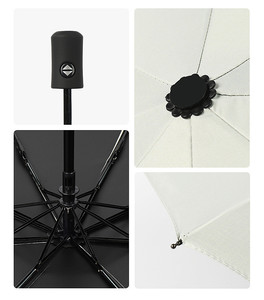 Parapluie pliable automatique à double usage, <span class=keywords><strong>pare</strong></span>-<span class=keywords><strong>soleil</strong></span> <span class=keywords><strong>personnalisable</strong></span> pour la protection contre le <span class=keywords><strong>soleil</strong></span> et la pluie, design moderne, vente en gros de parapluies - Product Image 5