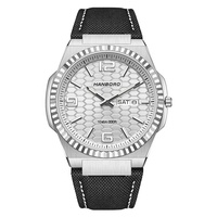 Montre de luxe pour homme, mouvement à quartz japonais, ultra-fine 6,5 mm, 10 ATM, cadran à aiguilles, verre saphir, boîtier en acier inoxydable