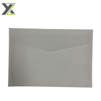 Enveloppe cadeau en papier vélin translucide givré avec logo doré personnalisé, 155x105mm, cartes de vœux de mariage