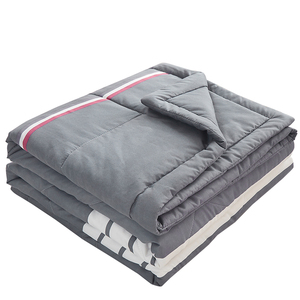 Couette d'été en coton double, lavable en machine, rayée, pour étudiants et enfants - Product Image 2